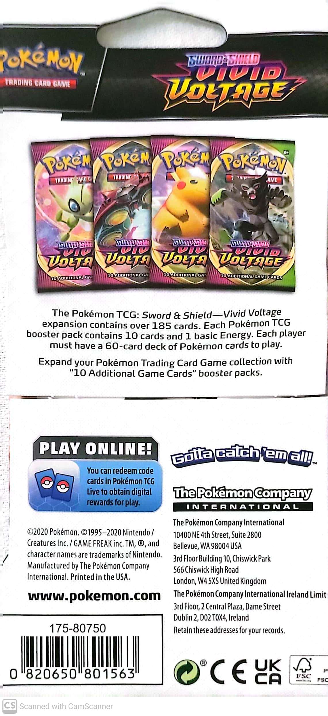 Vivid Voltage Sleeved Booster Pack