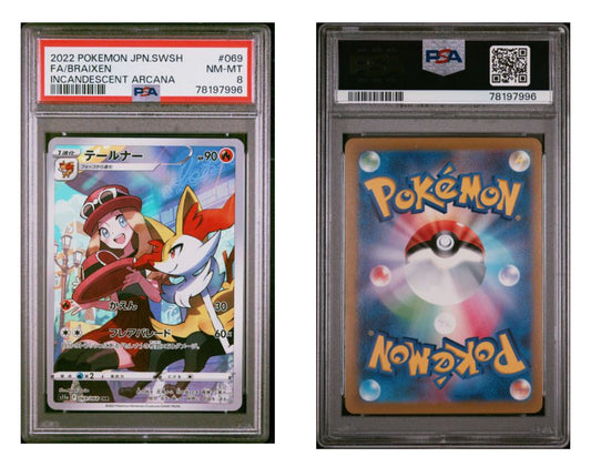 PSA 8 Braixen TG (J) Incandescent Arcana