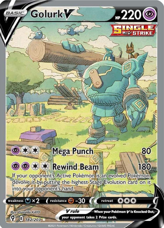 Golurk V Alt Full Art - Evolving Skies