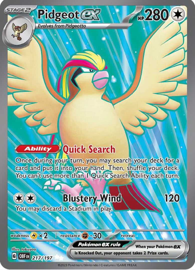 Pidgeot ex (Full Art) - Obsidian Flames