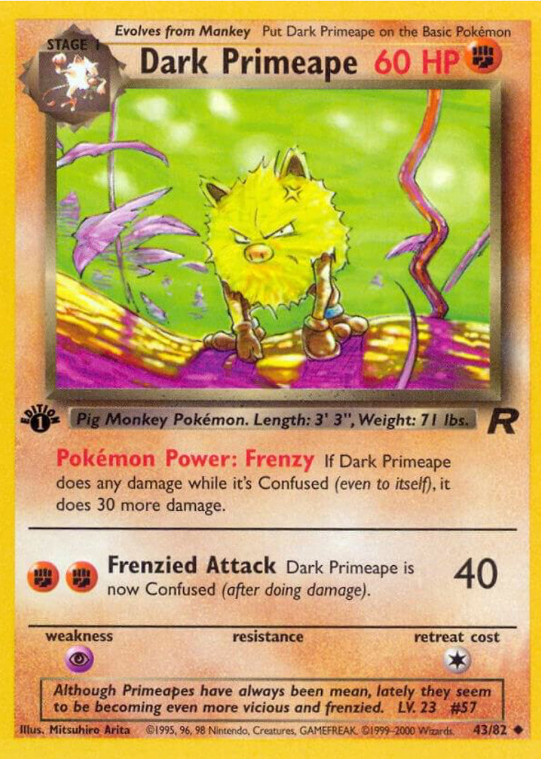 Dark Primeape 1st Edition - Team Rocket (NM)