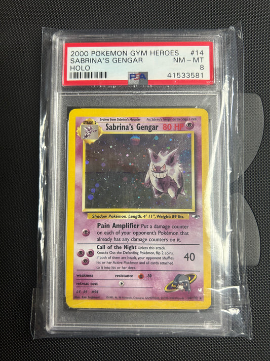 PSA 8 Sabrina’s Gengar Gym Heroes