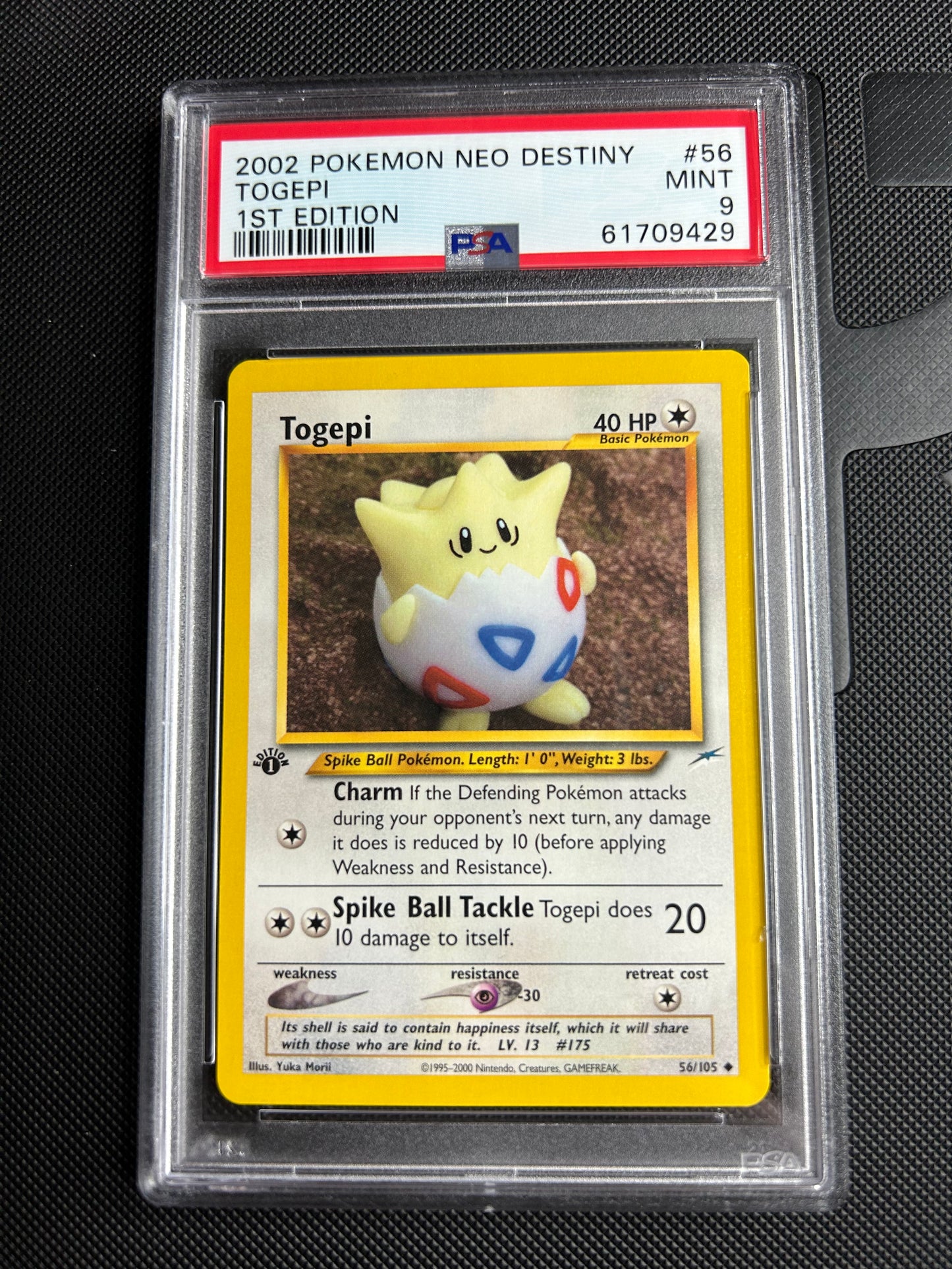 PSA 9 1st Edition Togepi Neo Destiny