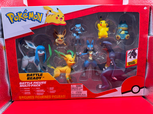 Pokemon Battle Ready - Garchomp, Pikachu, Eevee, Lucario, Riolu, Munchlax, Glaceon & Leafeon