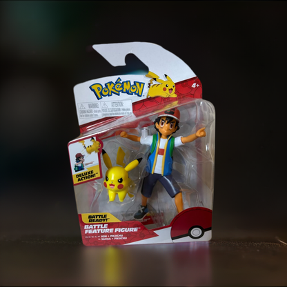 TOMY Battle Feature Figure - Ash & Pikachu